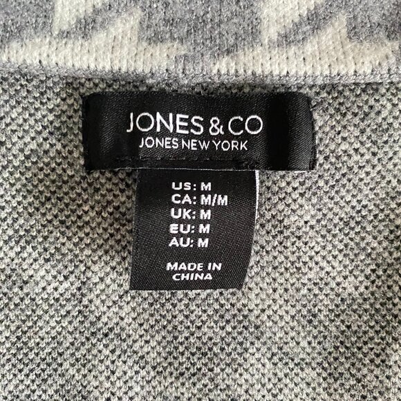 Jones New York Soft Knit Stretch Houndstooth Blazer M - Picture 5 of 10